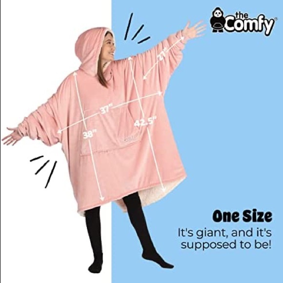 Cozy Cuddler wearable blanket pink with Matching Socks One size - Picture 7 of 12